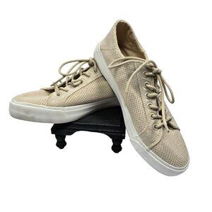 Lamo Vita Gold Shimmer Lace Up Sneakers, Women's Sz 7